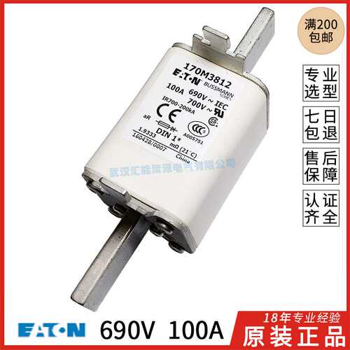 BUSSMANN熔断器170M3808-3809-3810-3811-3812-3813 40A 63A 100A