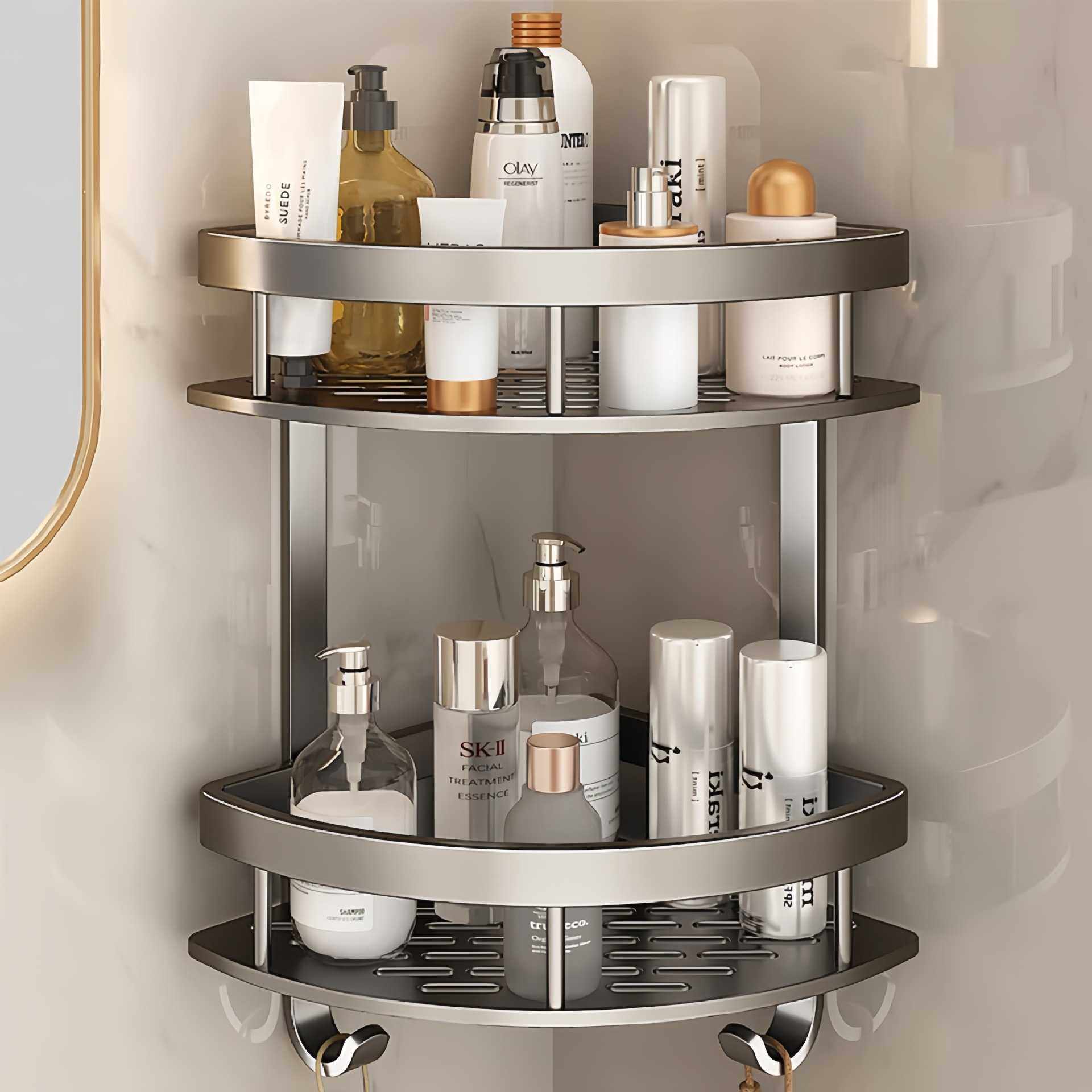 卫生间置物架免打孔浴室三角架子壁挂墙上转角厕所洗漱台收纳挂架,家庭/个人清洁工具,浴室角架/置物架,淘宝优惠券,粉丝福利购,淘宝优惠卷