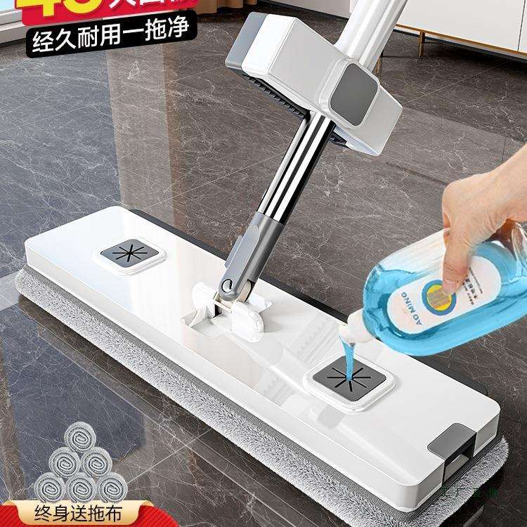 2025新款免手洗平板拖把家用免洗一拖懒人净地拖布拖地大墩布