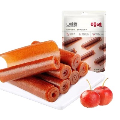 百草味酸甜山楂卷蜜饯120g