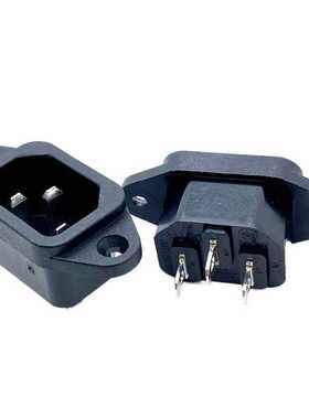 SS-7BRONGFENG荣丰品字插座带螺丝孔3插C14 10A/15A 电脑机箱