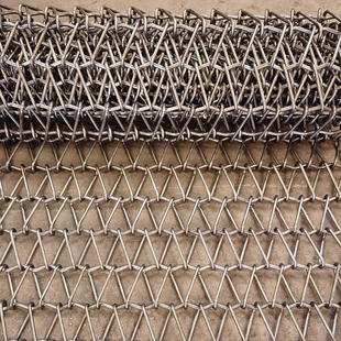 304抛丸机网带丝径5mm大节距喷砂机网带耐高温除锈除沙清理输送带