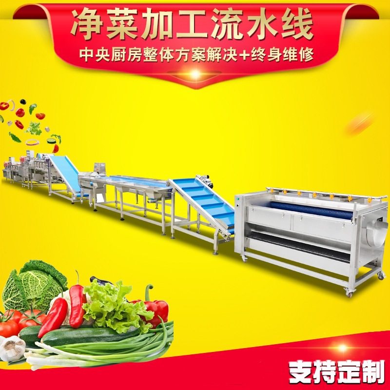 连续式净菜加工设备 蔬果清洗风干成套加工生产线 冷冻食品前处理,清洗/食品/商业设备,果蔬加工设备,淘宝优惠券,粉丝福利购,淘宝优惠卷