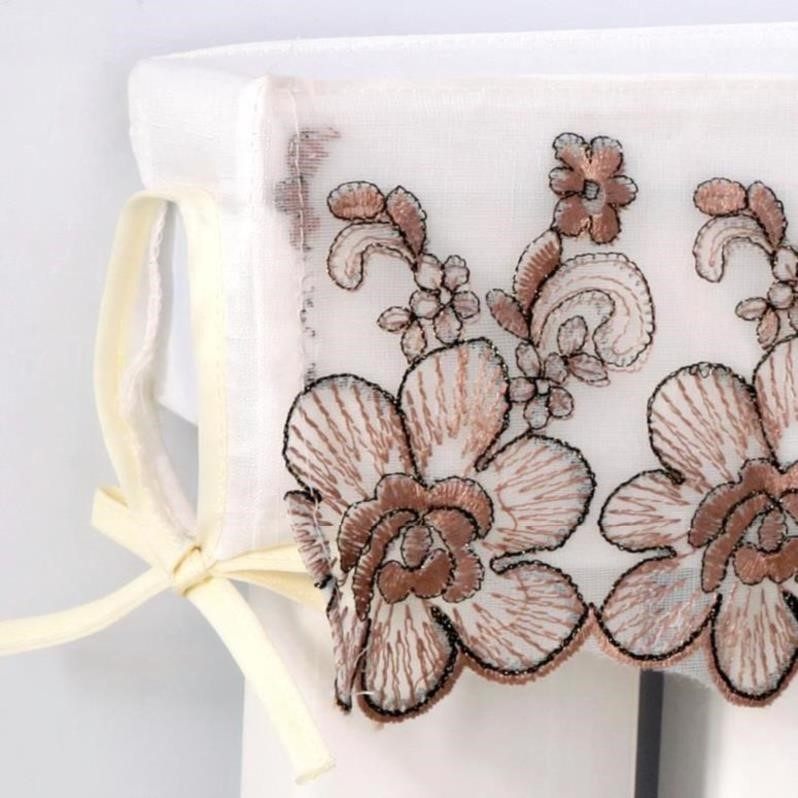 绣花纱装修。暖气片套盖布客厅罩防尘室内幼儿园布艺帘防尘灰遮盖