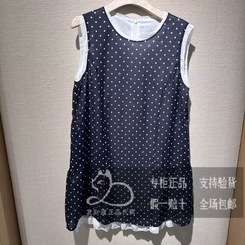 indicia正品专柜正品26夏波点连衣裙F2B6LQ263C-889