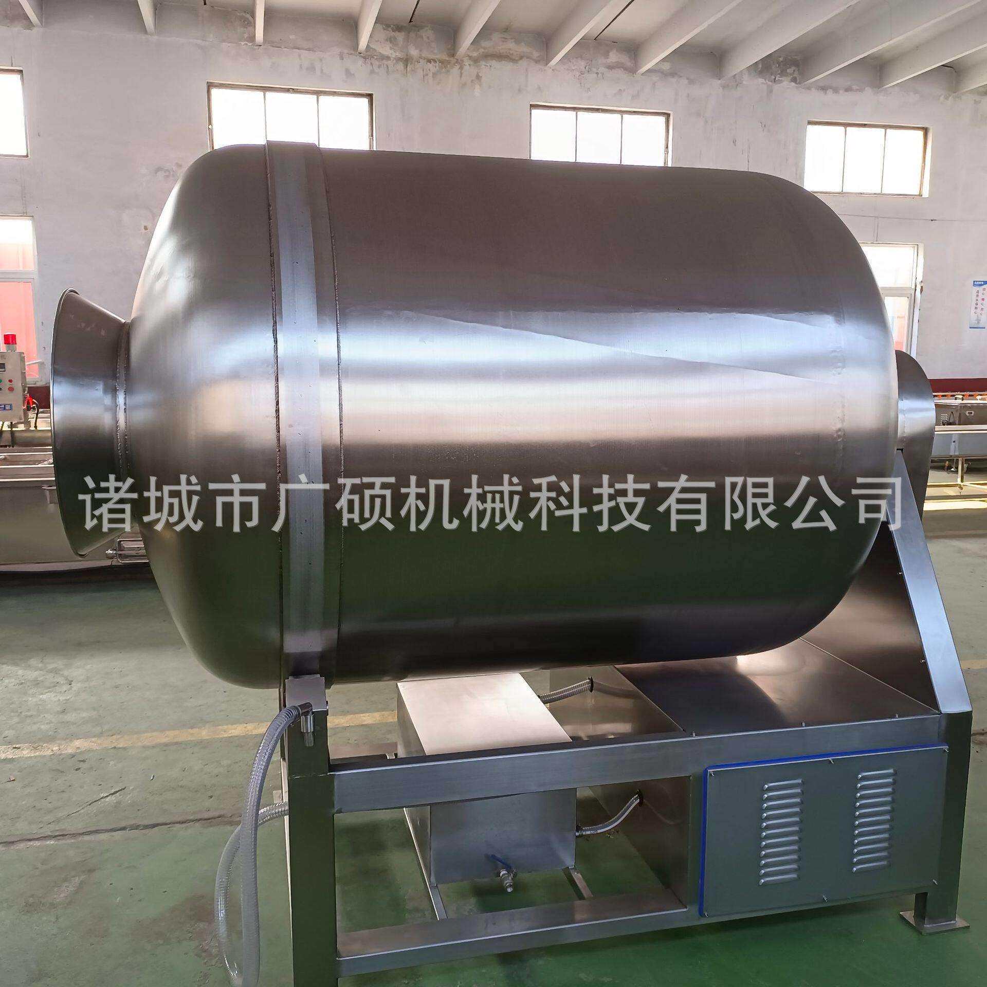 商用液压全自动真空滚揉机 倾斜式腌牛肉机器 大型肉类腌制搅拌机