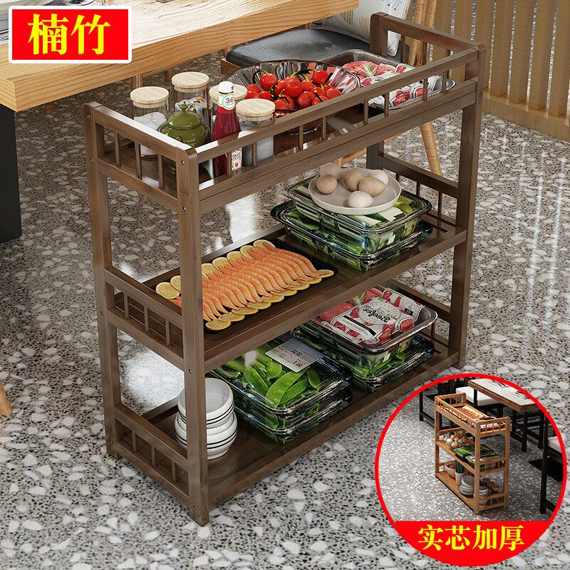 火锅店放菜架子摆菜火锅桌子商用实木农庄餐馆桌椅大理石餐厅烤肉