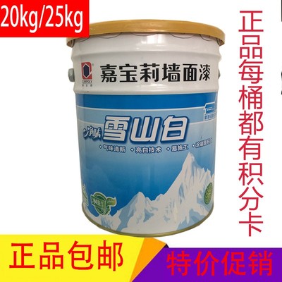 嘉宝莉漆 净味雪山白墙面漆 内墙乳胶漆 JRM2300  25kg20kg