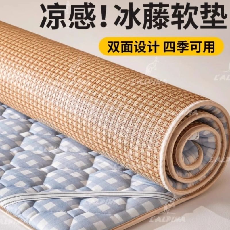 夏季凉席床垫软垫藤席垫子双面席学生宿舍单人软垫子租房专用床褥,床上用品,床垫/床褥/床护垫/榻榻米床垫,淘宝优惠券,粉丝福利购,淘宝优惠卷
