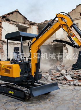 全新出口HT30履带挖掘机 果园工程挖沟机 动臂侧摆先导家用挖掘机