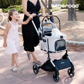 BebeRoad T3宠物推车轻便折叠可分离遛狗小型犬猫咪外出四轮减震