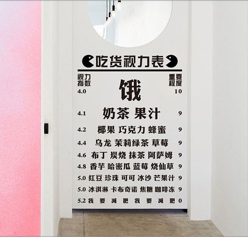 个性咖啡奶茶店墙壁背景装饰墙贴画 火锅串串店铺橱窗玻璃门贴纸