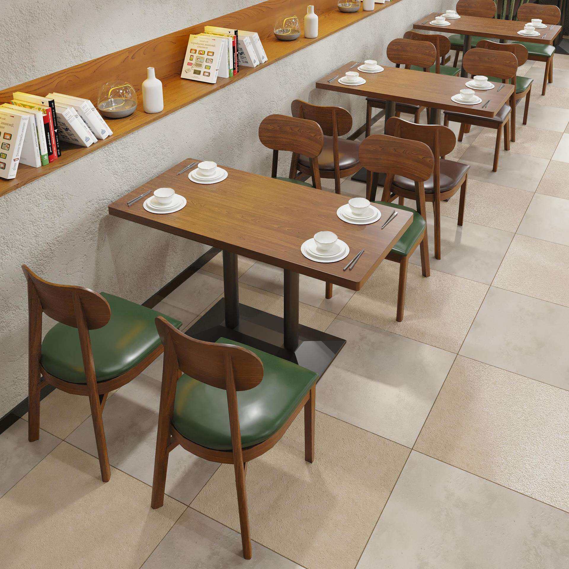 现代简约咖啡厅桌椅组合网红小吃甜品奶茶店桌椅西餐厅餐桌椅商用
