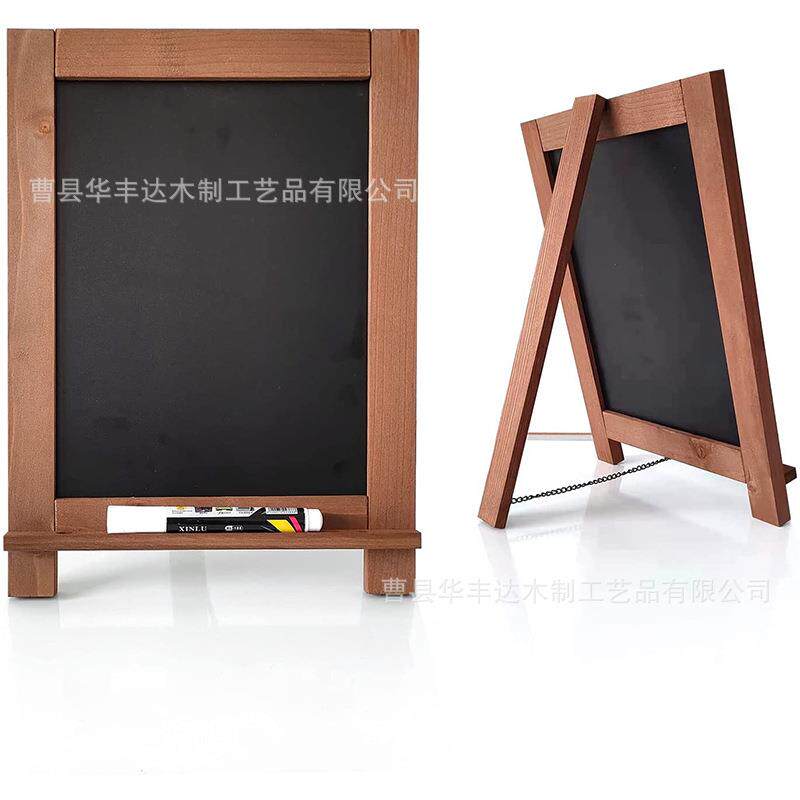 学生画画板桌面木质小黑板立挂式咖啡厅奶茶店吧台摆摊画板采