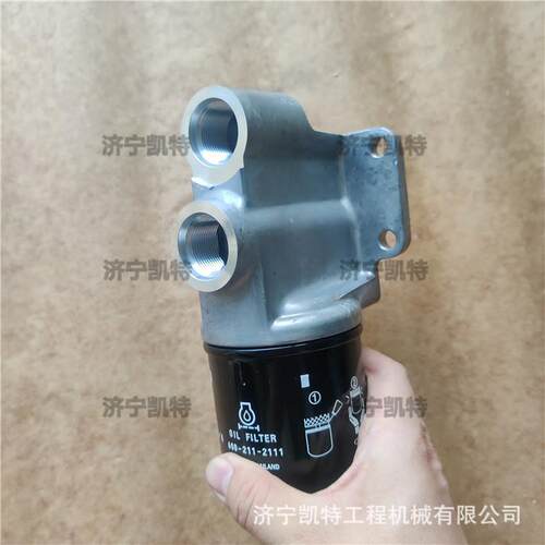 挖掘机PC110/130-7-8配件 机油滤芯座6208-51-5210 机滤油格