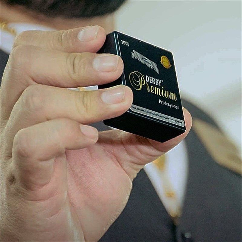 土耳其DEYBR 刀片不锈装单刃剃须修面刀片刮胡子100P片钢黑金