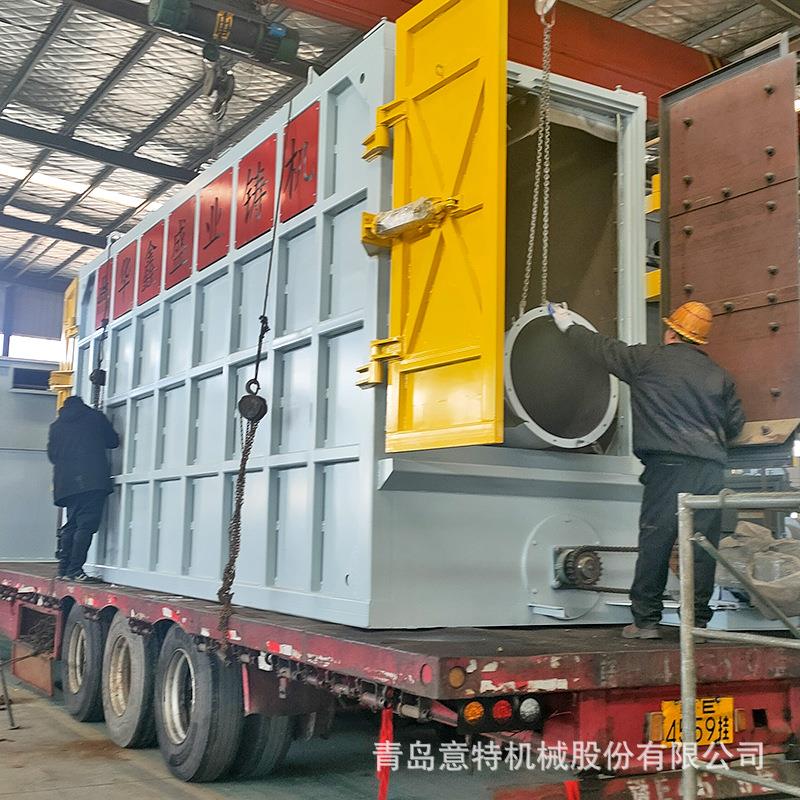悬链抛丸机吊挂式喷砂清理机可清理轮毂铸铁件汽配件打砂清砂机