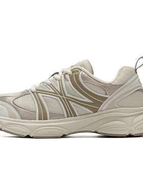 MLB男鞋女鞋米黄色跑步鞋新款简约复古网布鞋运动鞋3ARNACE4N