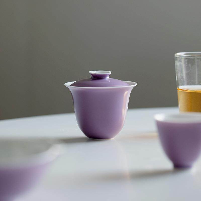 黛紫三才盖碗茶杯单个陶瓷茶碗带盖简约中式功夫具泡茶器壶承套装,模玩/动漫/周边/娃圈三坑/桌游,模型制作工具/辅料耗材,淘宝优惠券,粉丝福利购,淘宝优惠卷