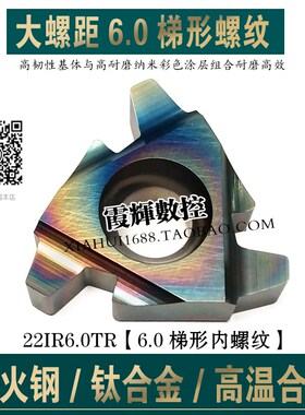 数控高硬钢淬火钢专用6.0螺距梯形螺纹22IR6.0TR 锯齿T型螺纹刀头