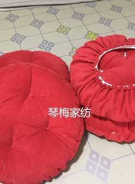 绒布圆形板凳坐垫套 实木圆凳子垫 罩 藤编蒲团 禅茶垫 石凳树桩