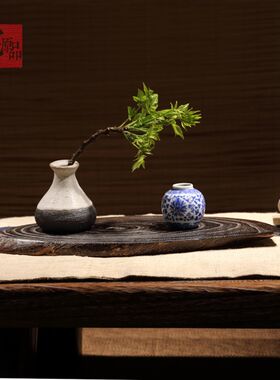 创意实木茶壶隔热垫 烧桐木茶杯托/防烫木垫 花盆底座/陈设架