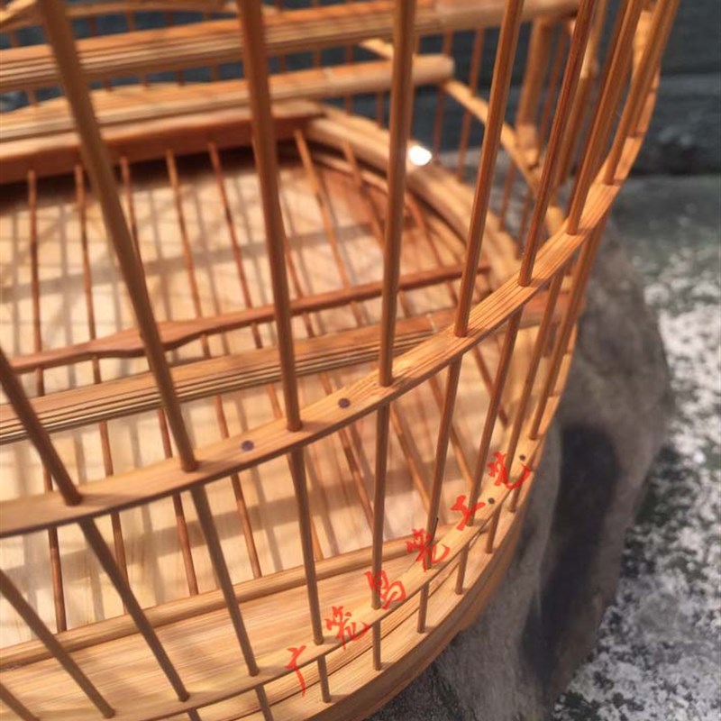 老竹鸟笼水鸫笼金青石燕绣眼鸟笼芙蓉小黑白竹笼清远广式笼