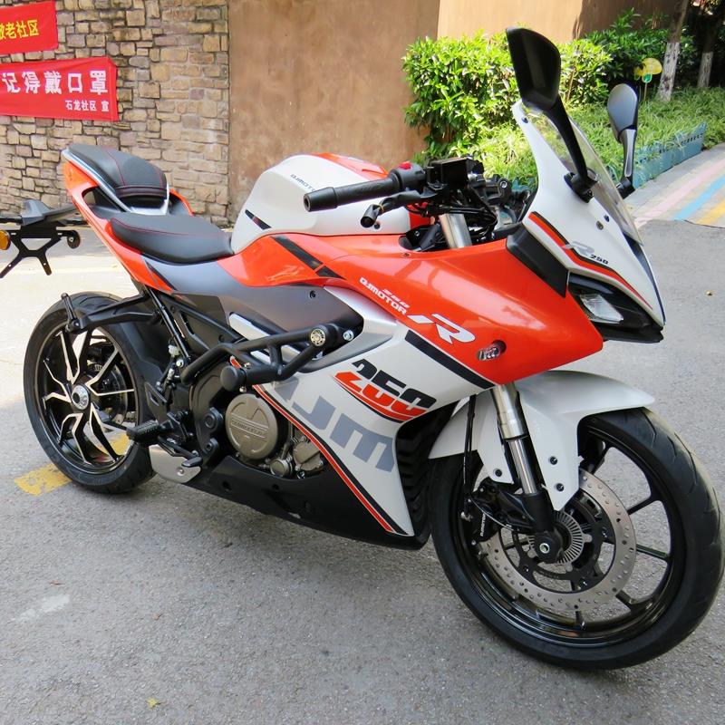 赛250竞技杠跑车保险杠护杠QJ250GS-29E防摔杠特技保护R250改装件