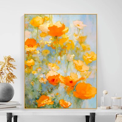 牡丹花diy数字油画填充填色油工画无聊手作闷解手彩油彩画丙烯画