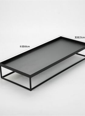 微景观铁艺座盘支架 枯山水沙盘  山石枯木玄关 茶具底座摆件