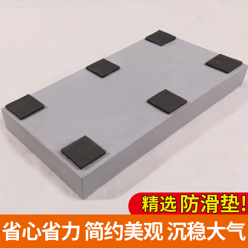 长胶条形新型塑方仿水泥接盆景防花水底垫托盘景底座多肉家用假山