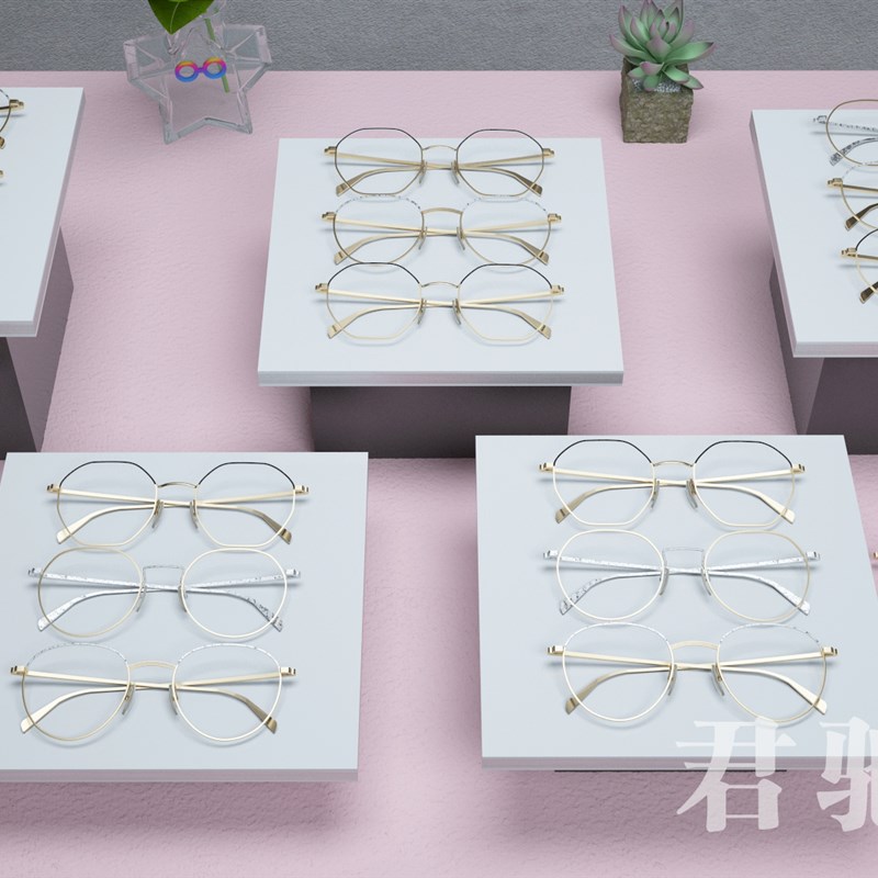 眼镜店橱窗展示道具眼镜陈列托盘太阳镜墨镜陈列架子
