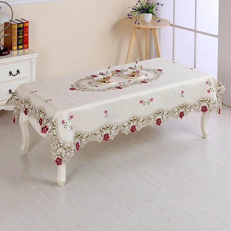 欧式客厅茶几桌布布艺蕾丝现代简约电视柜盖布长方形家用餐桌桌布