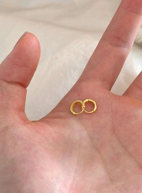 迷你小耳圈925银针养耳t洞耳骨钉睡觉免摘素圈冷淡风金色百搭耳圈