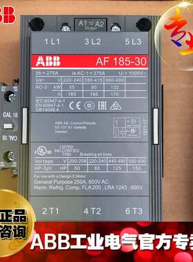 ABB交直流通用接触器AF185-30-11*20-60V DC；1SFL497001R7211