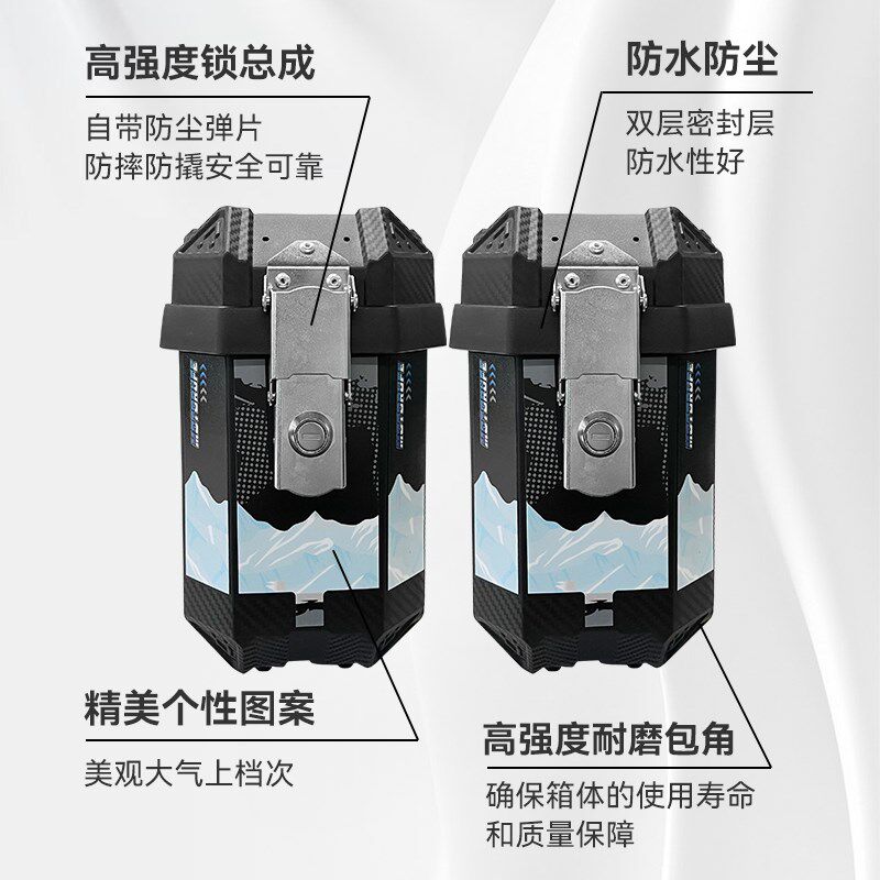 摩后车托备箱后尾箱边箱侧两箱三箱两侧边箱边侧箱踏板电动车箱子