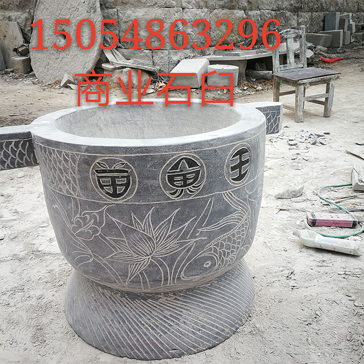 特大号石臼天糕无辐射石石青臼家用打年然石臼老式石臼手工捣蒜器
