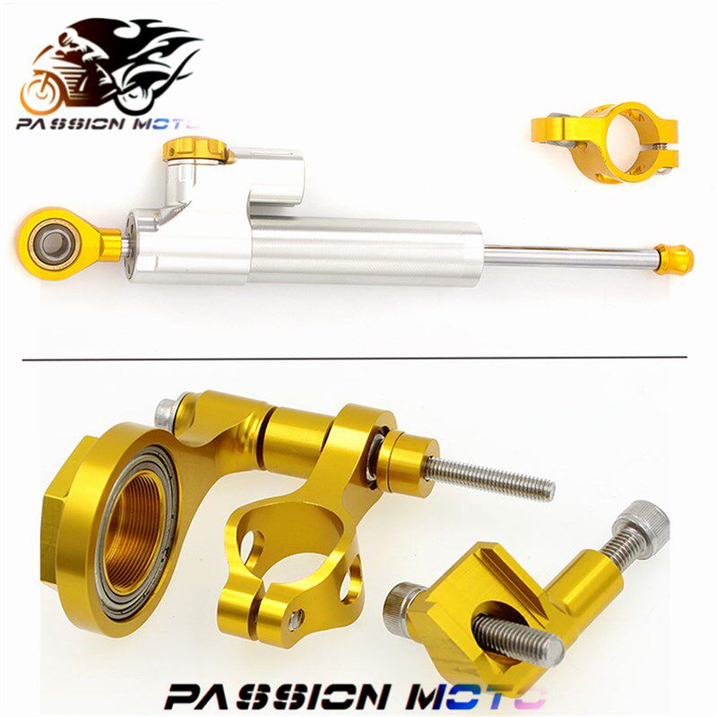 适用YZF600方向阻尼器R6 06-15改装钛尺方向杆前避震钛尺码配件