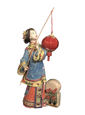 陶瓷工艺品 石女公仔家居饰品古典堂湾摆件创意大师精品满仕吉庆