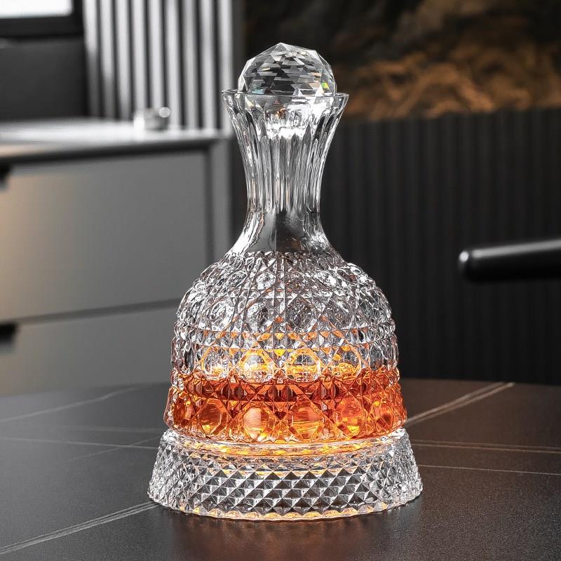 水晶玻璃威士忌酒樽套装家用洋酒杯创意存储酒瓶子空瓶醒酒器酒壶