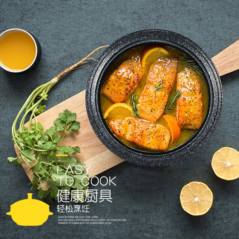 口国进韩麦饭石拌饭石锅韩式大酱汤锅米线砂锅煲仔饭燃气电磁炉用