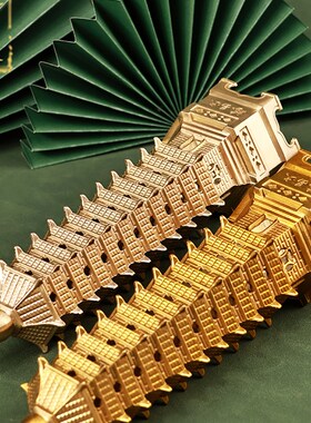 11层文昌塔纯铜摆件全黄铜真铜十一层男孩女孩家用书桌 送底座