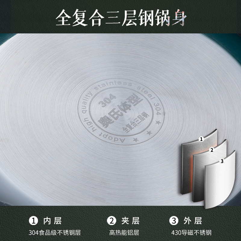 304锤印不锈钢燃锅具鸳鸯锅商用火锅盆加火子母锅电磁炉厚气通用