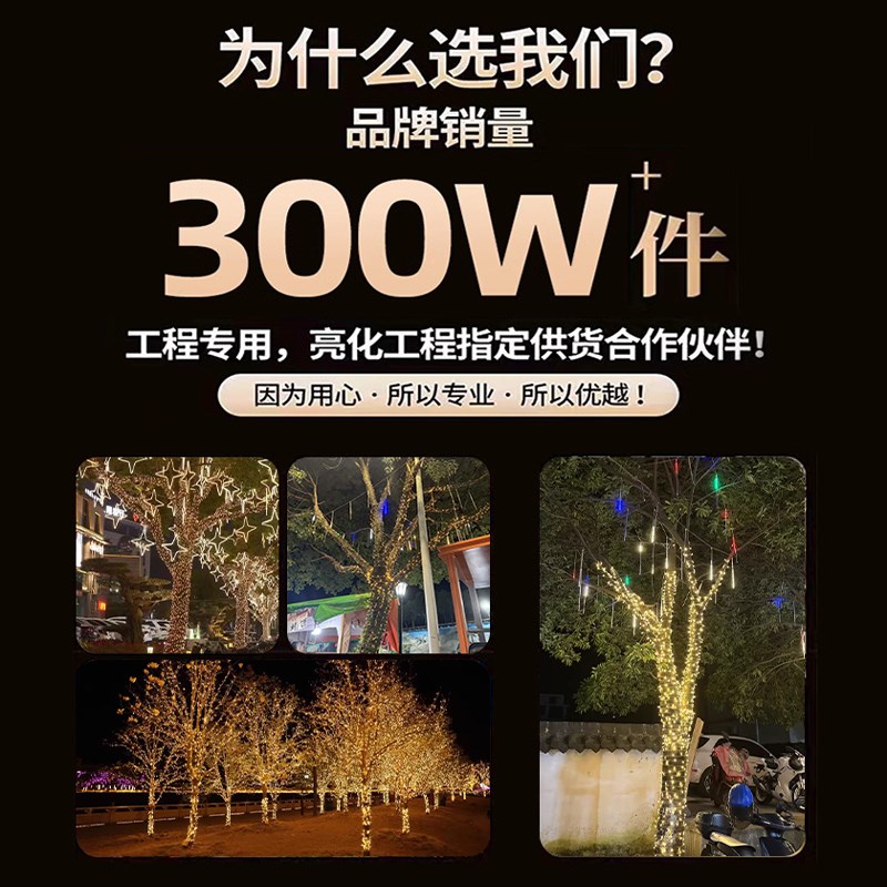 eld小彩灯串灯带装虹春节过年气氛新年霓饰品氛围布置树灯景观灯