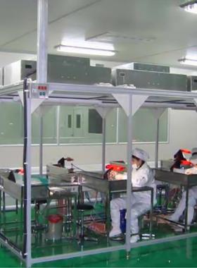 百级洁净棚设备电子无尘车间安装ffu层流罩工作台空气净化棚静音