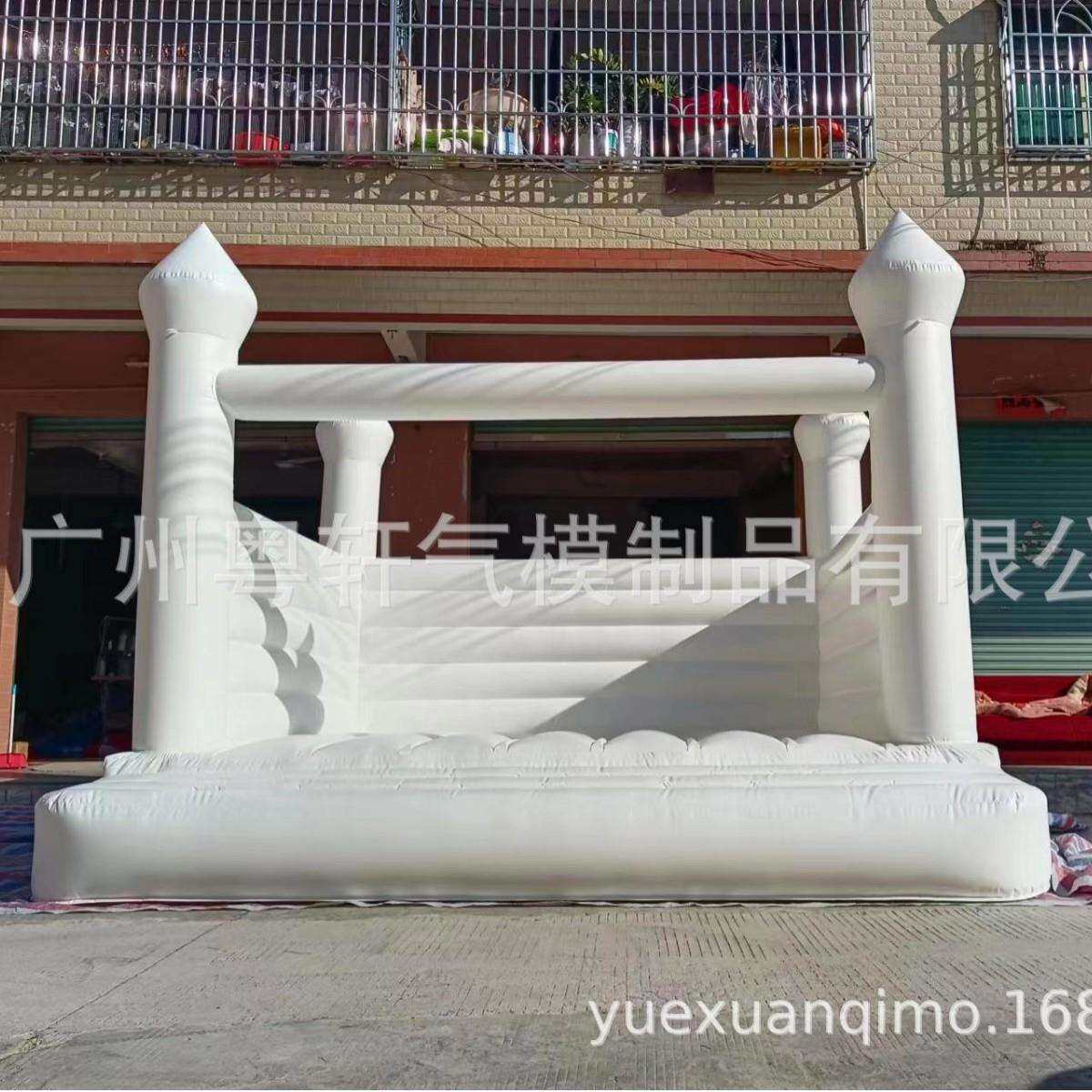 游艇豪华通用白色双体小型休闲闭气白色婚礼充气床欧美风加厚PVC