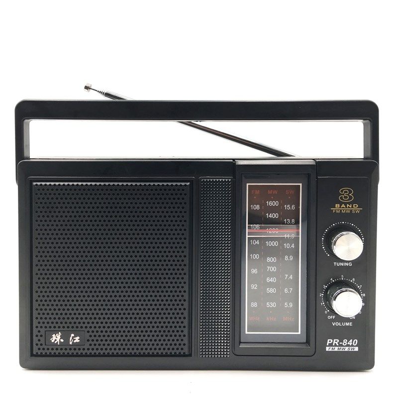 牌PR-804收音机复古老式老调人年频FM交直流插电全波段台式