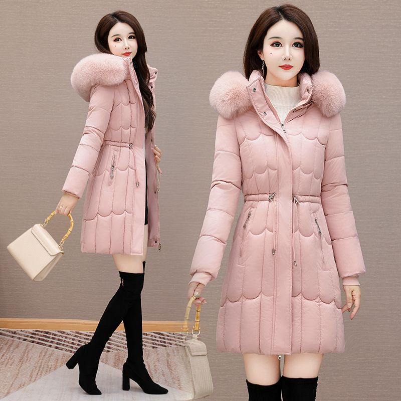 棉衣女2025年新款大毛领韩版宽松时尚百搭修身羽绒棉服保暖外套