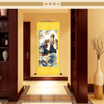 西王母娘娘画像 瑶池金母神像画水陆画丝绸卷轴挂画来图定制定做