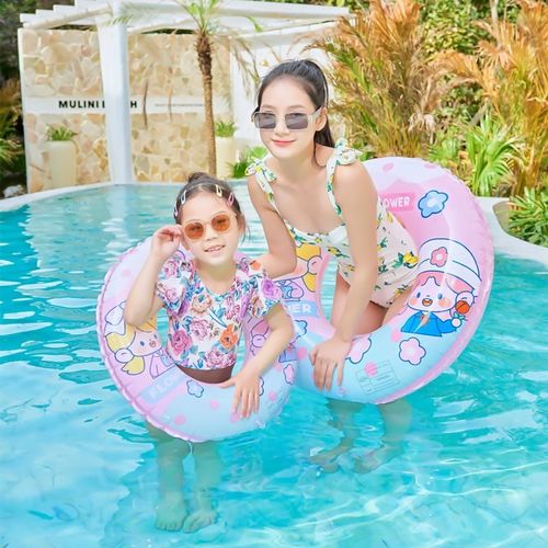 成人游泳圈儿童水上充气浮圈女童腋下圈女加厚水泡救生圈泳圈新款